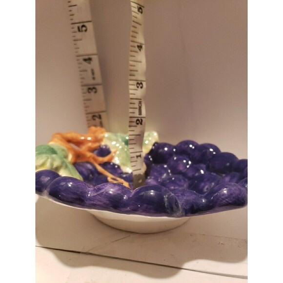 Pottery Hand Painted Serving Bowl Small Grapes - Picture 13 of 13